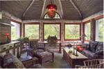 rustic interiors, rustic porch, Adirondack decor